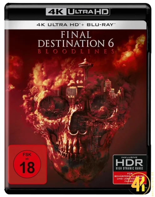 Final Destination 6 Bloodlines 4K Blu-ray UHD Keep Case Ultra HD Blu-ray Disc