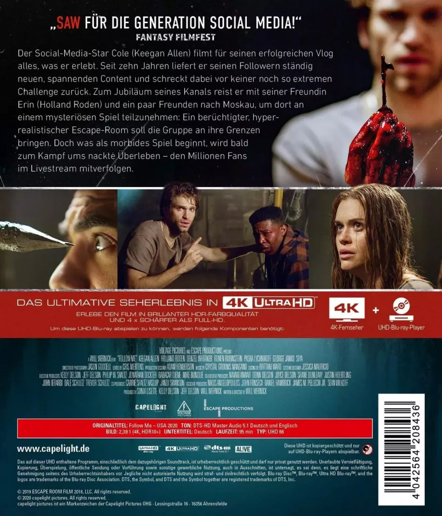 Backcover zu Follow me zeigt HDR10+