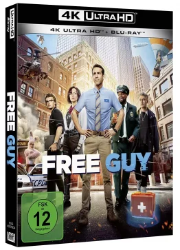 Free Guy - 4K Blu-ray Cover mit Ryan REynolds (Pappschuber)