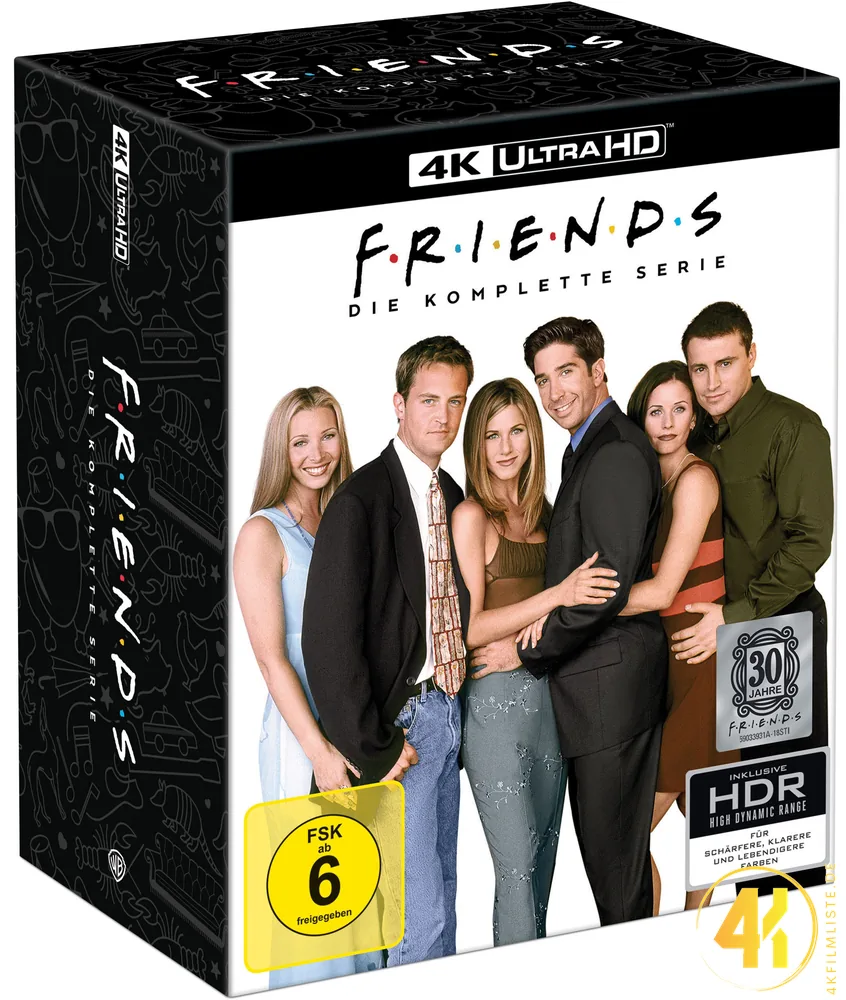 Friends: Die komplette Serie Seitenansicht 4K Blu-ray Ultra HD Blu-ray Disc