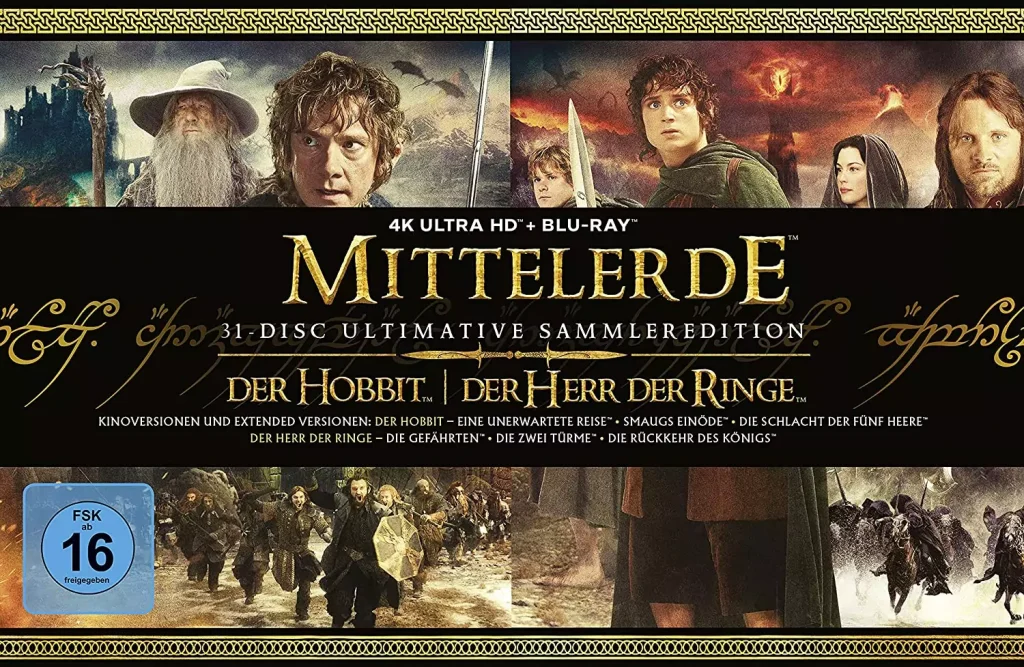 Frontcover zur Mittelerde 4K UHD Blu-ray Collection