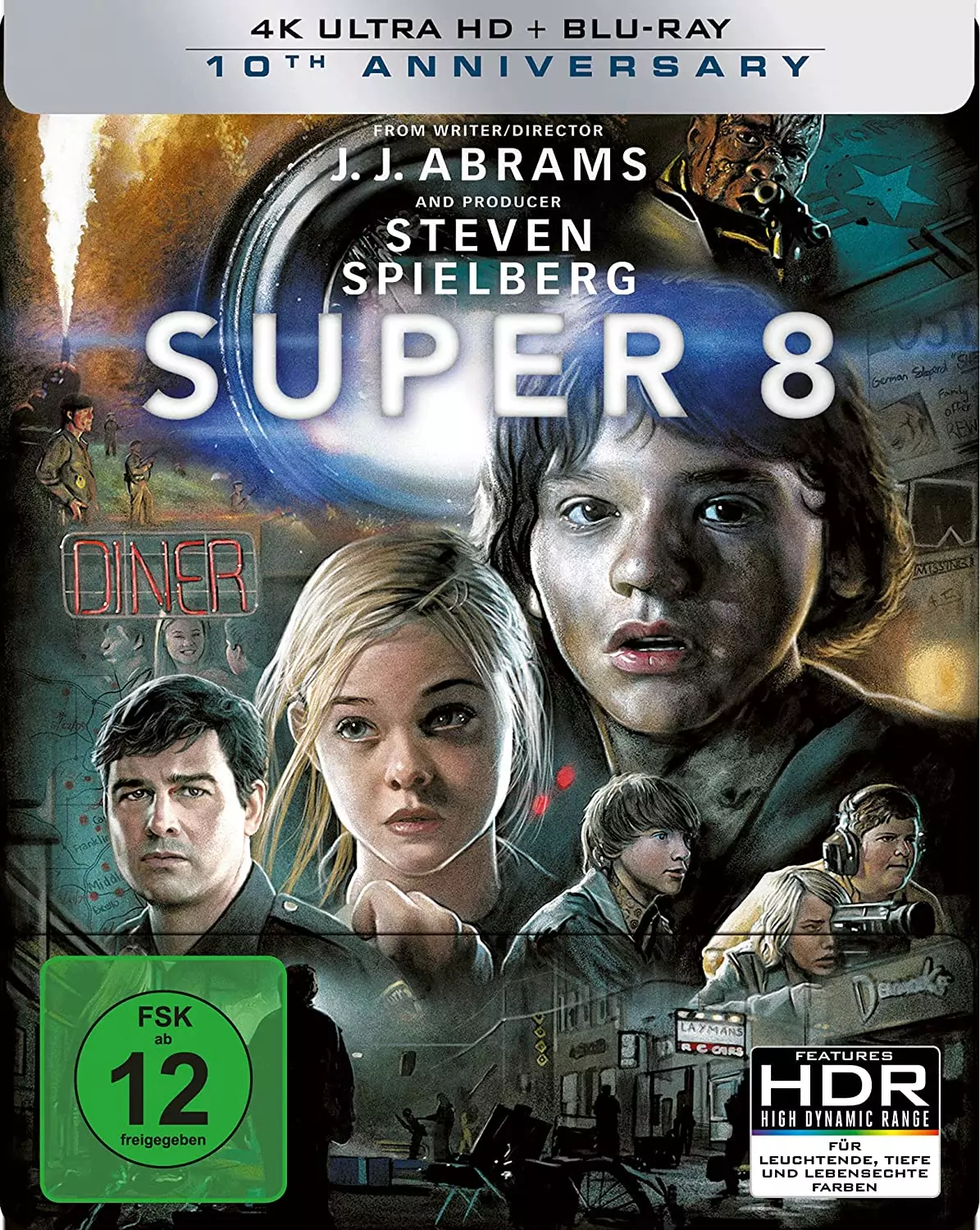 Frontcover Super 8 - 4K Steelbook (10th Anniversary Edition)