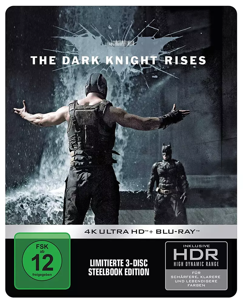 Frontcover zu The Dark Knight Rises 4K Steelbook