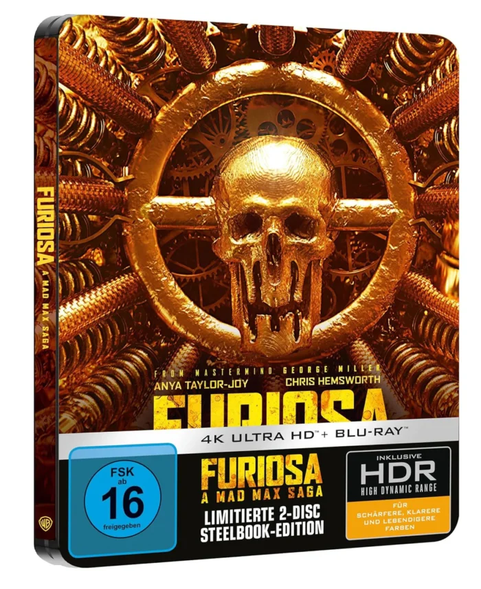 Furiosa: A Mad Max Saga (Black & Chrome) – 4K Steelbook (UHD + Blu-ray Disc)