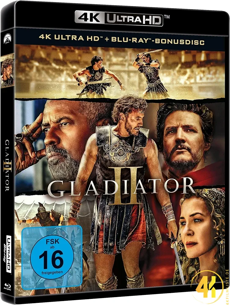 Gladiator II 3 Disc Bonus Disc UHD Keep Case Ultra HD Blu-ray Disc