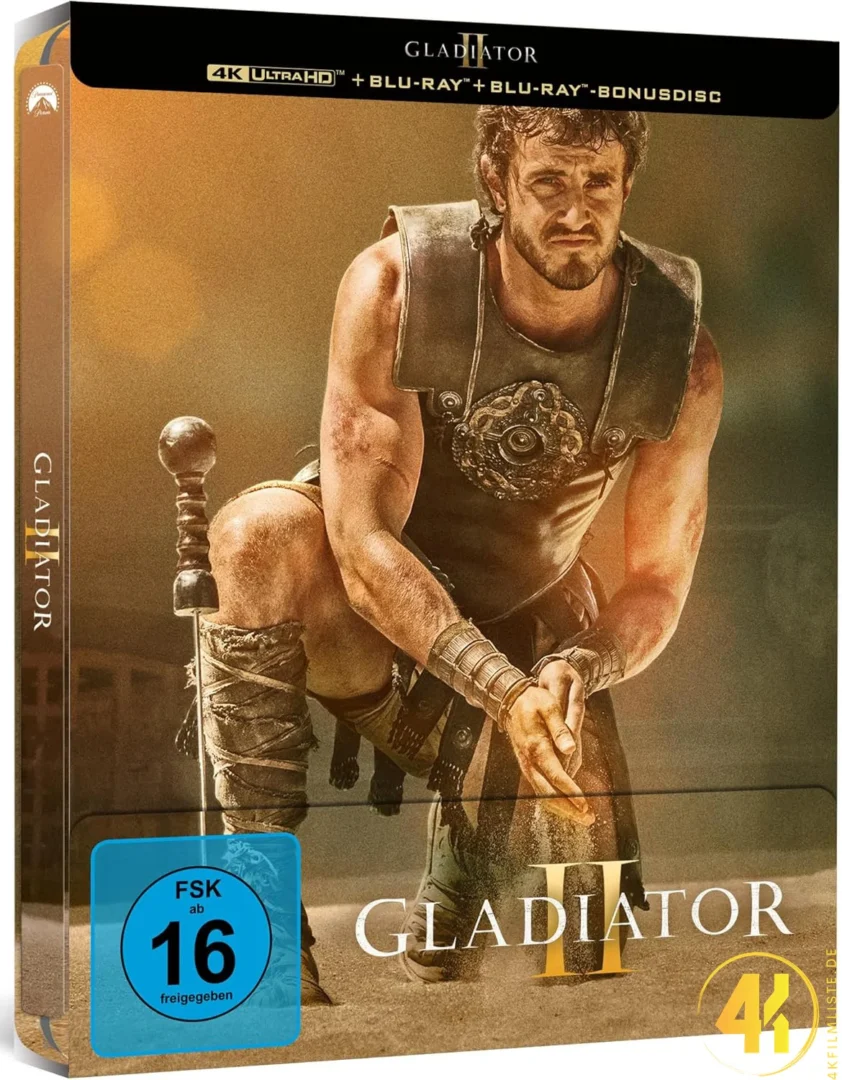 Gladiator II 4K Steelbook Ultra HD Blu-ray Disc