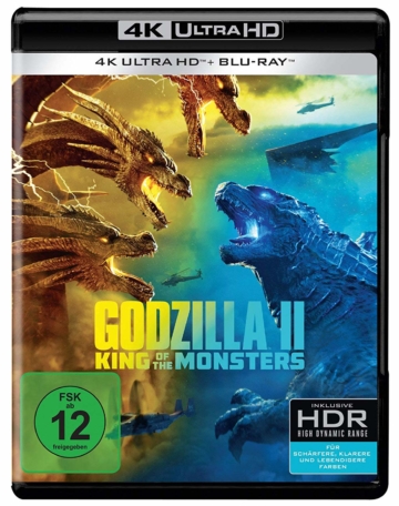 Godzilla II 4K Ultra HD Blu-ray Cover mit dem dreiköpfigen Orca