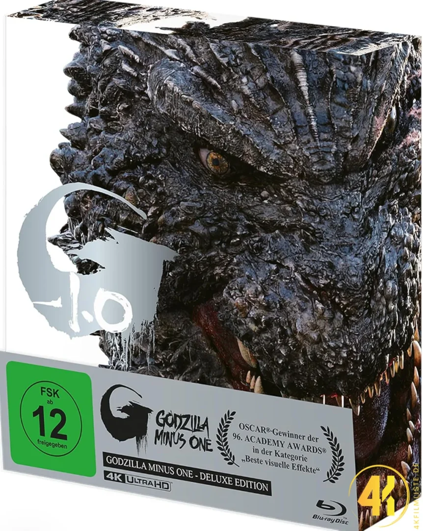 Godzilla minus One Black and White Edition Digipak Ultra HD Blu-ray Disc