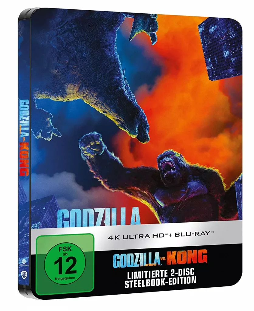 3D-Ansicht vom Godzilla vs. Kong 4K Steelbook (UHD + Blu-ray Disc)