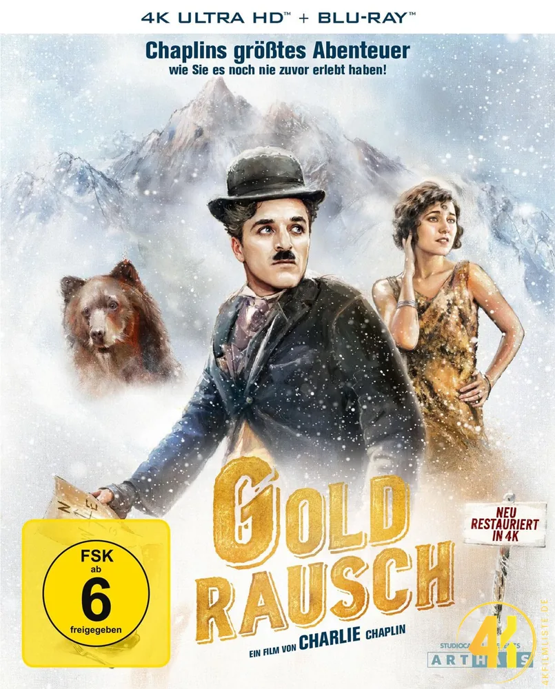 Goldrausch Charlie Chaplin 4K Blu-ray Ultra HD Blu-ray Disc
