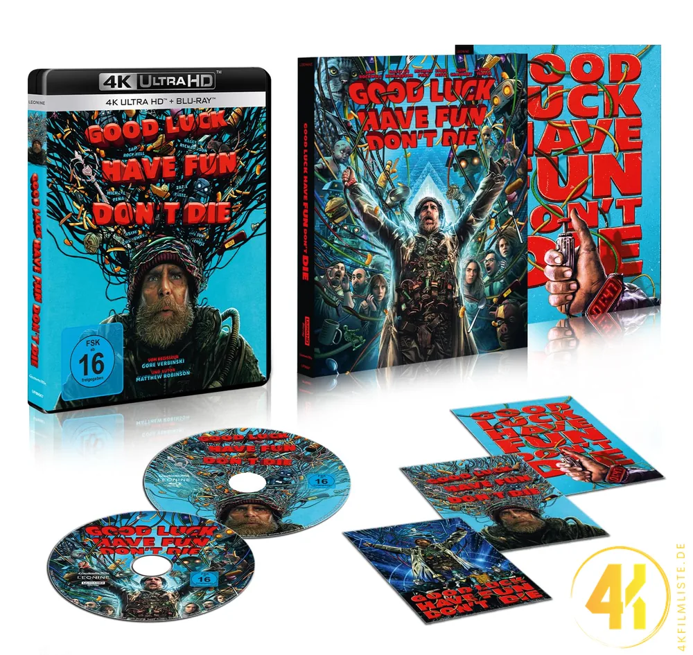 Good Luck Have Fun Dont Die Artcards 4K Blu-ray Ultra HD Blu-ray Disc