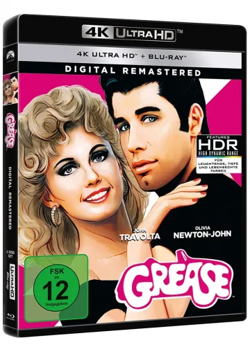 Grease 4K Blu-ray Disc mit John Travolta und Olivia Newton-John
