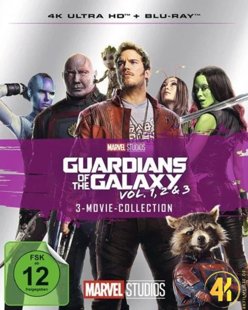 Guardians of the Galaxy 3 Movie Set 4K Blu-ray UHD Keep Case Ultra HD Blu-ray Disc