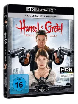 Hänsel und Gretel Hexenjäger 4K UHD Blu-ray Cover mit Jeremy Renner und Gemma Arterton