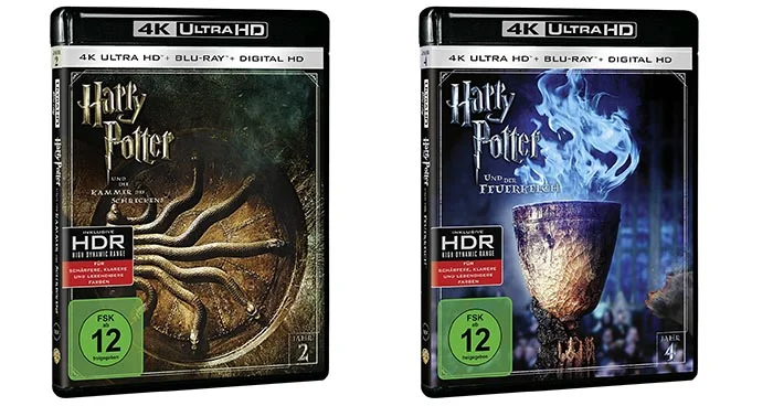 Harry Potter 1-4 auf Ultra-HD Bluray-Disc