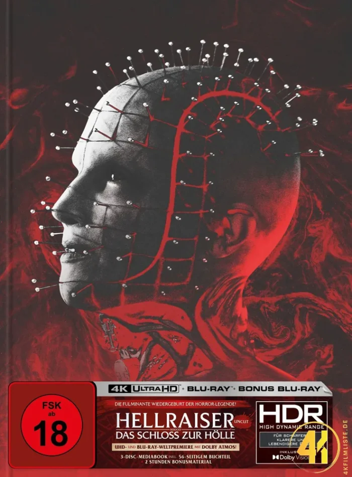 Hellraiser: Das Schloss zur Hölle (Cover G) – 4K Mediabook (UHD + Blu-ray Disc + Bonus Blu-ray)