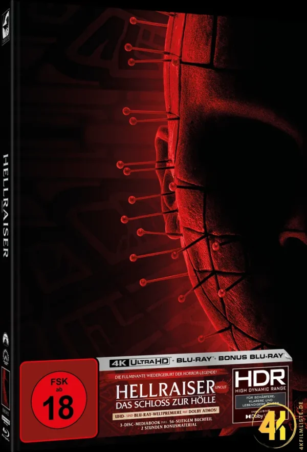 Hellraiser: Das Schloss zur Hölle (Cover F) – 4K Mediabook (UHD + Blu-ray Disc + Bonus Blu-ray)