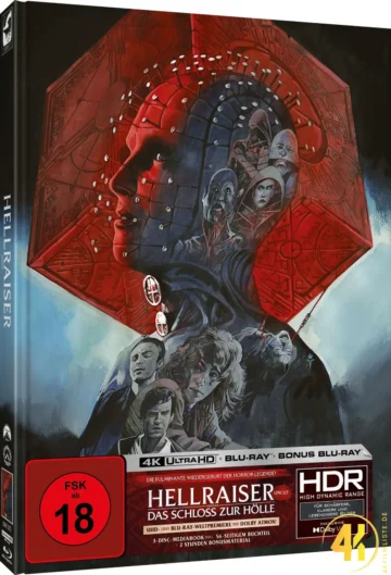 Hellraiser: Das Schloss zur Hölle (Cover A) – 4K Mediabook (UHD + Blu-ray Disc + Bonus Blu-ray)