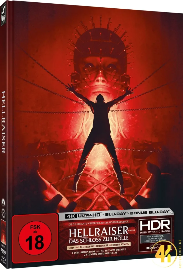 Hellraiser: Das Schloss zur Hölle (Cover D) – 4K Mediabook (UHD + Blu-ray Disc + Bonus Blu-ray)