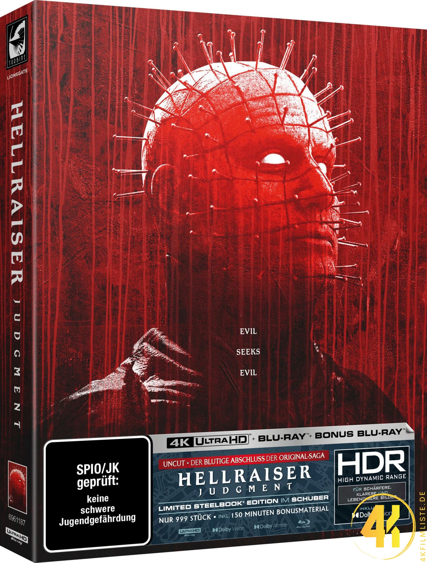 Hellraiser: Judgment – 4K Steelbook A (UHD + Blu-ray Disc + Bonus Blu-ray)