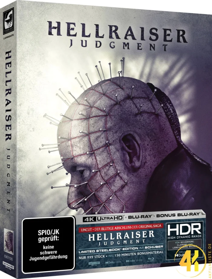 Hellraiser: Judgment – 4K Steelbook D (UHD + Blu-ray Disc + Bonus Blu-ray)