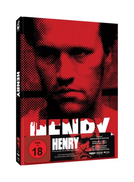 Henry: Portrait of a Serial Killer (Vintage Video Artwork) – Mediabook C (UHD + Blu-ray Disc + Widescreen Blu-ray)