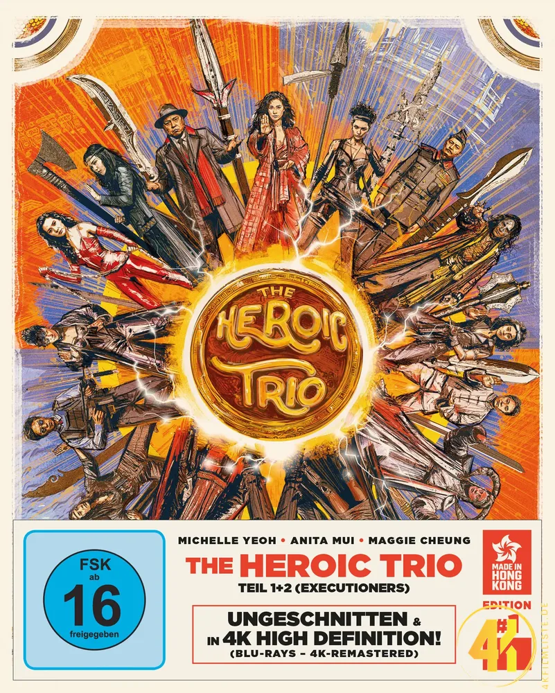 Heroic Trio Frontcover 4K Made in Hong Kong Edition Ultra HD Blu-ray Disc