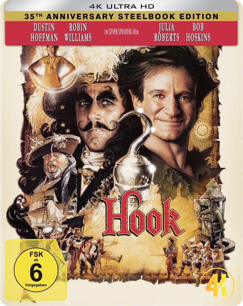 Hook Frontcover 4K Steelbook Ultra HD Blu-ray Disc
