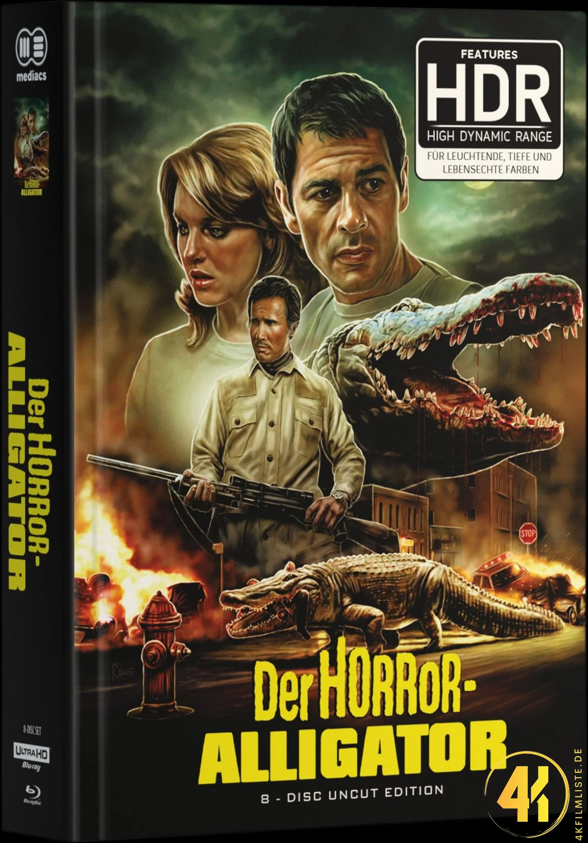 Der Horror-Aligator – 4K Mediabook A (UHD + Blu-ray Disc + Bonus Blu-ray + DVD)