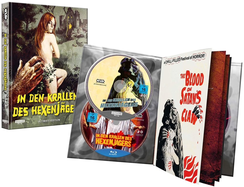 Innenansicht In den Krallen des Hexenjägers Mediabook Cover B (UHD-Blu-ray, Blu-ray Disc, DVD)
