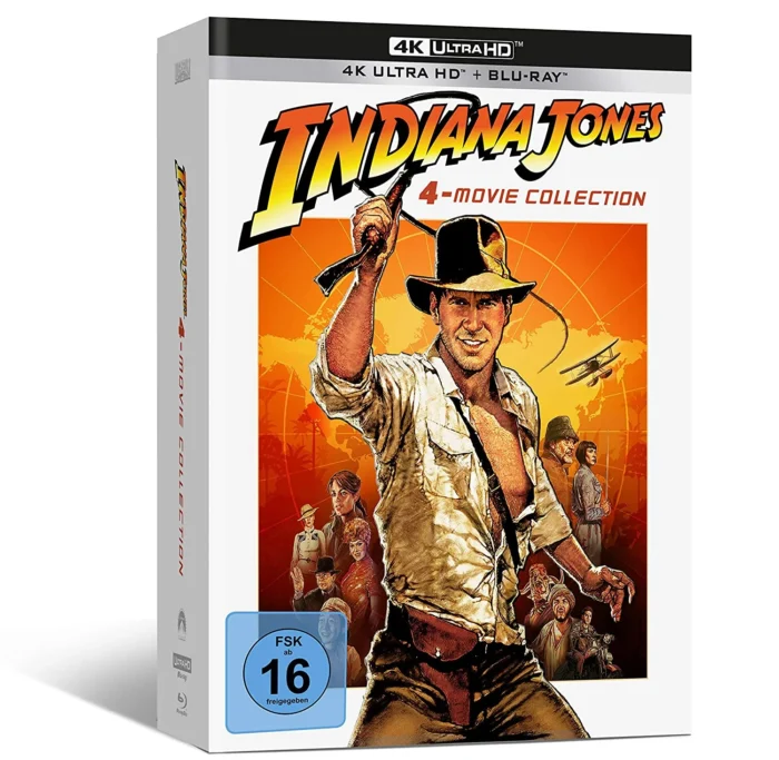 Indiana Jones (1 – 4) (Digipak) – 4K Blu-ray (UHD + Blu-ray Disc + Bonus Blu-ray)