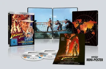 Indiana Jones und der Tempel des Todes 4K Steelbook (Ansicht innen und außen)