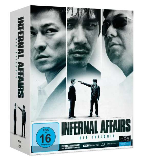Infernal Affairs Trilogie (Collector’s Edition) – 4K Mediabook (UHD + Blu-ray Disc + 3x Bonus Blu-rays)