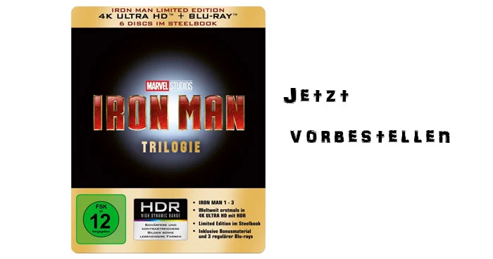 Iron Man 4k Ultra HD - Trilogie im Steelbook
