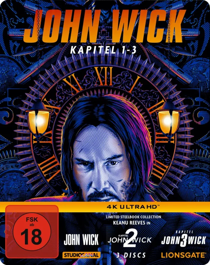 John Wick: Kapitel 1 – 3 – 4K Steelbook (UHD + Blu-ray Disc)
