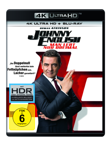 Johnny English - Man lebt nur dreimal - 4K UHD Blu-ray Disc Cover