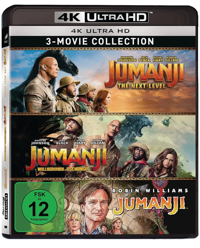 Jumanji 1 – 3 (Movie Set) – 4K Blu-ray (UHD + Blu-ray Disc)