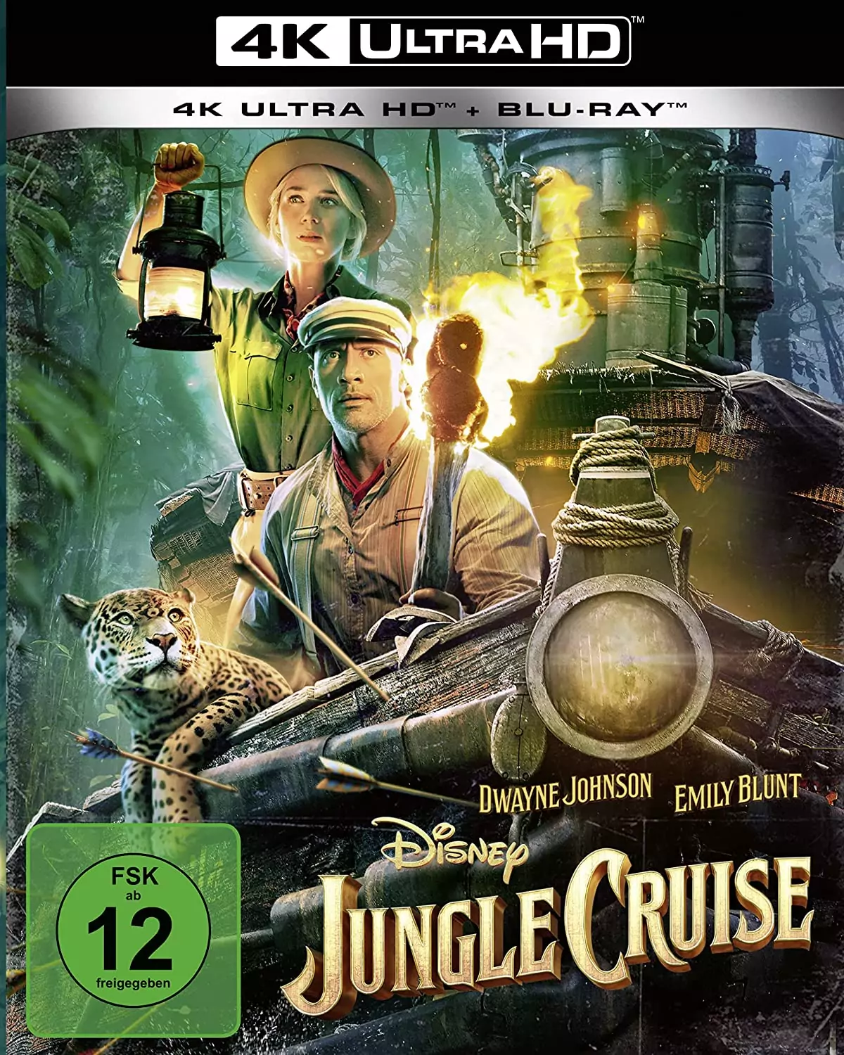 Jungle Cruise 4K Blu-ray mit Dwayne Johnson und Emily Blunt
