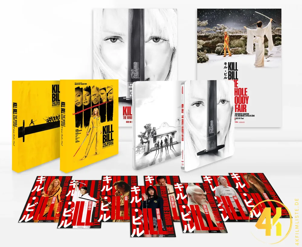 Kill Bill Whole Bloody Affair Artcards Poster Schuber 4K Steelbook Ultra HD Blu-ray Disc