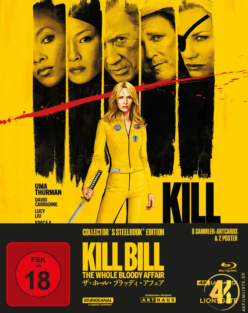 Kill Bill Whole Bloody Affair Frontcover 4K Steelbook Ultra HD Blu-ray Disc