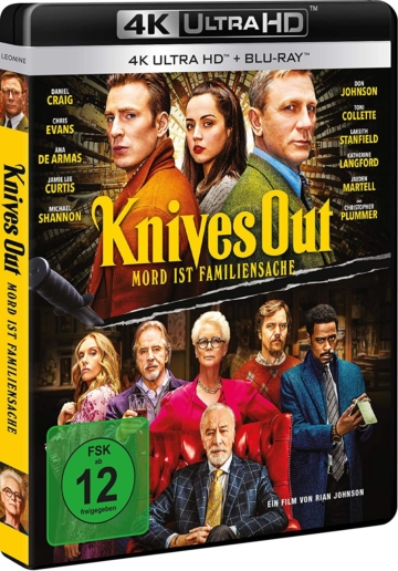 Knives Out 4K UHD Blu-ray Cover mit Daniel Craig