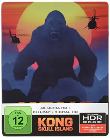 Kong Skull Island 4K Steelbook UHD Blu-ray Disc