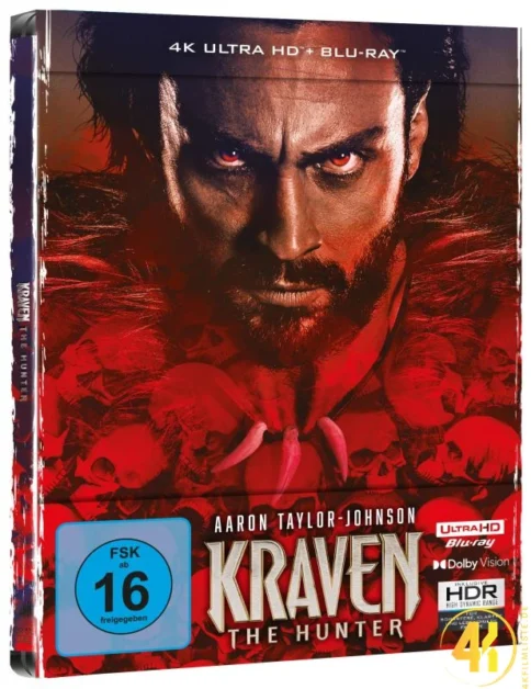 Kraven the Hunter 4K Steelbook Ultra HD Blu-ray Disc