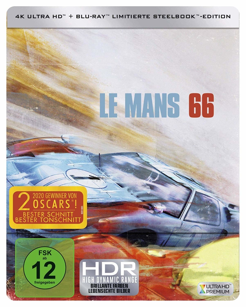 Le Mans 66 - 4K UHD Blu-ray Steelbook Cover mit HDR Logo