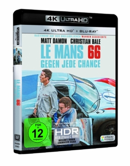 Le Mans - Gegen jede Chance 4K UHD Cover mit Christian Bale und Matt Damon