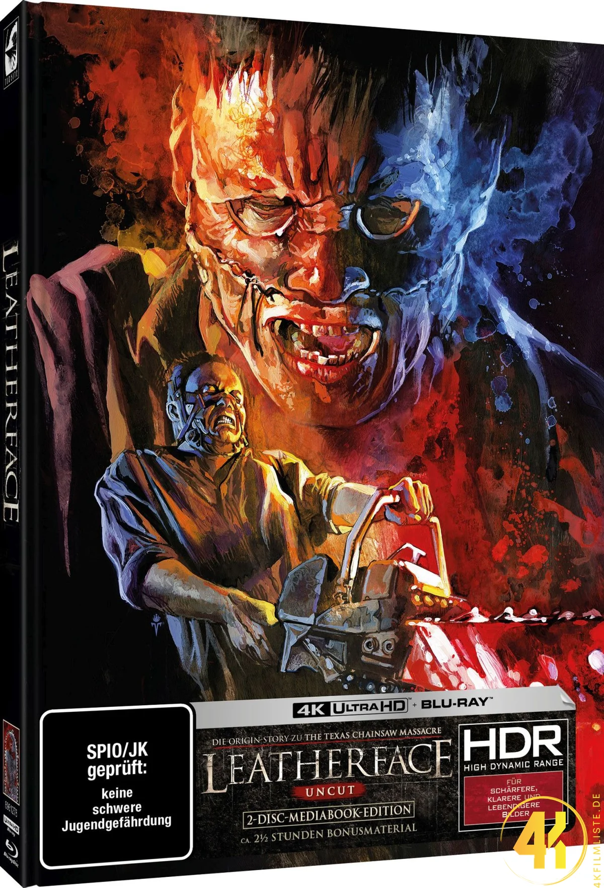 Leatherface (Timo Würz / Cover A) – 4K Mediabook (UHD + Blu-ray Disc)