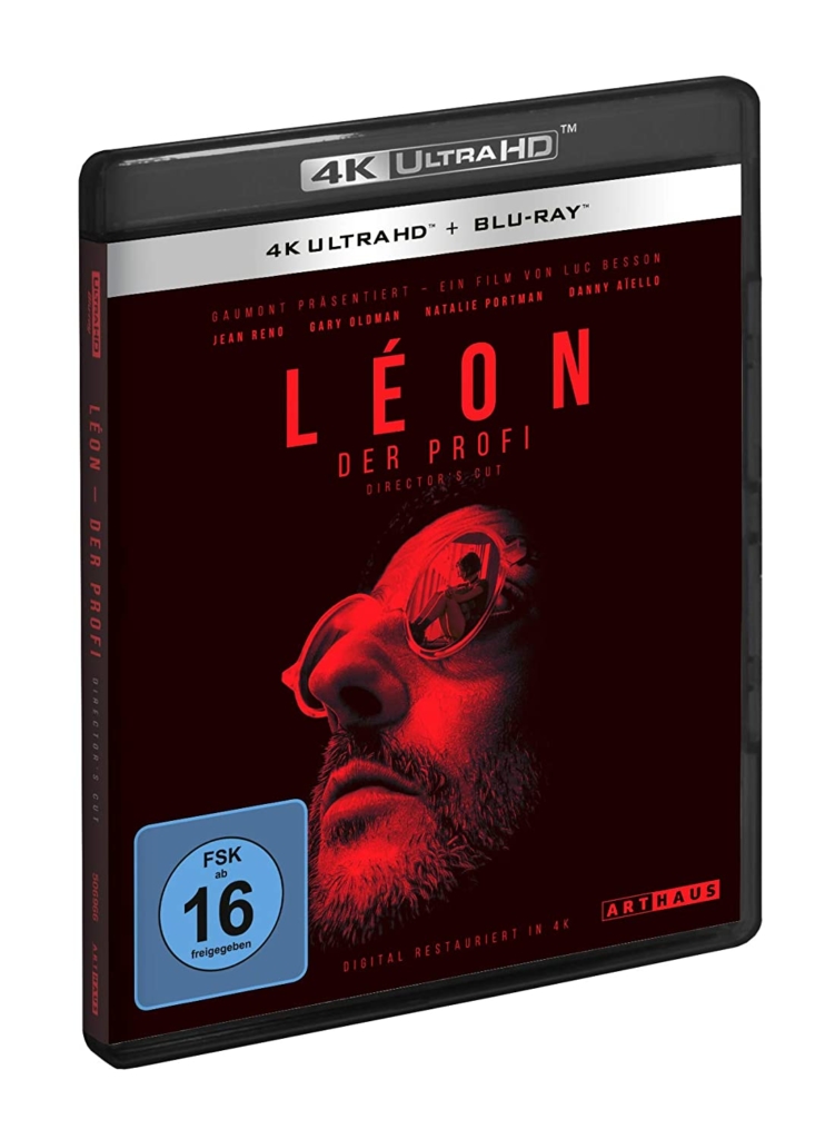 Léon - Der Profi 4K UHD Blu-ray Keep Case Cover (Seitenansicht) mit Portrait von Jean Reno