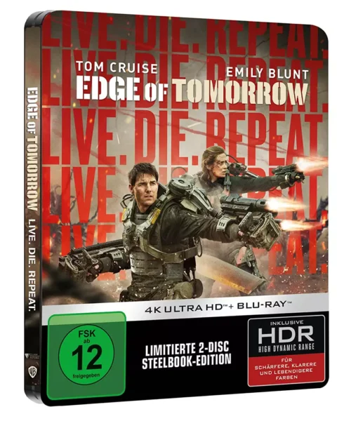 Live Die Repeat: Edge Of Tomorrow – 4K Steelbook (UHD + Blu-ray Disc)