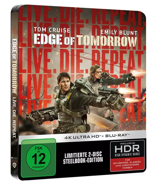Live Die Repeat: Edge Of Tomorrow – 4K Steelbook (UHD + Blu-ray Disc)