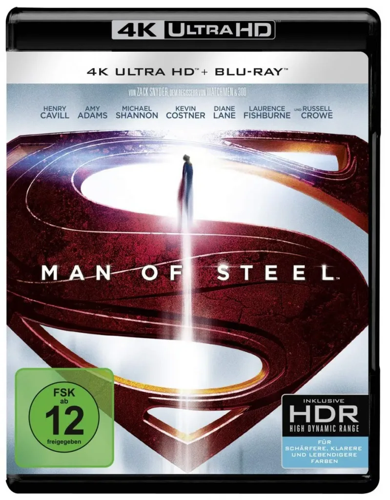 Man of Steel 4K UHD Blu-ray Disc (Frontcover mit Superman)